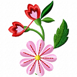 Flowers And Tree Embroidery Design 4 Flowers And Tree Embroidery Design 4